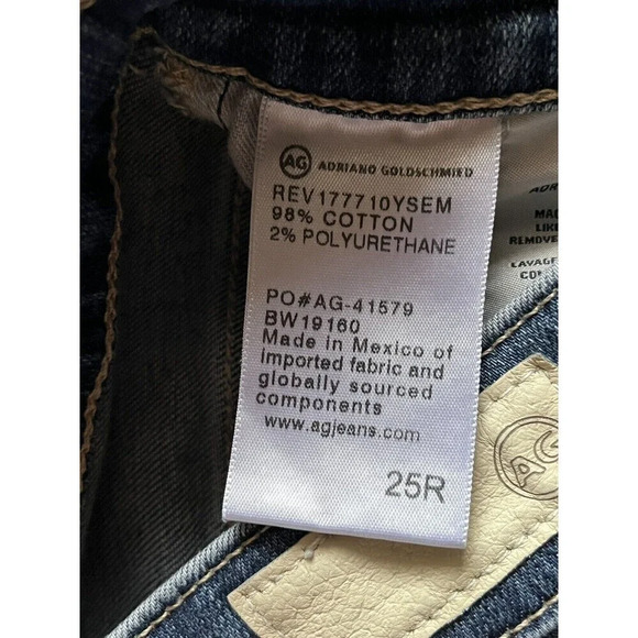 ag adriano goldschmied Farrah Skinny Ankle Low Rise Medium Wash Skinny 25R - Picture 5 of 9